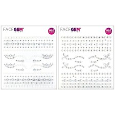 2 PCS Face Gems   Face Jewels - Self-Adhesive Rhinestone Face Jewels for M