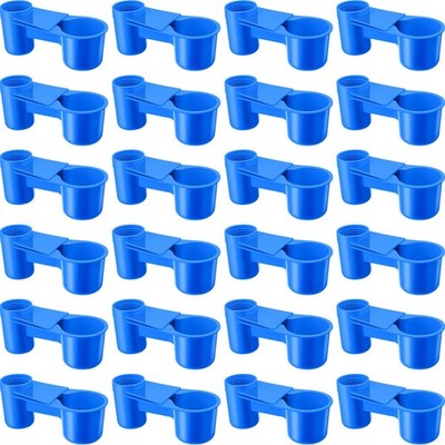 LemonRoad 24 Pcs Bird Drinker Feeder Cups Plastic Water Bottle Cup for Cage I...