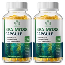 Organic Sea Moss Capsules - 2000 MG - with Jamaican Sea Moss, 120 Tablet