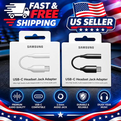 Samsung USB-C Type-C To 3.5mm Genuine Headphone Jack Adapter Aux Audio Cable