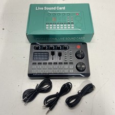 Live Sound Card V8S Black Audio Mixer Podcast Voice FX