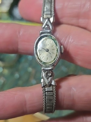 Vintage Elgin 10 K RGP Bezel Windup Ladies Watch with 10k GF