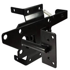 Self-Locking Gate Latch Heavy Duty Post Mount Automatic Gravity Lever Wood/PV...