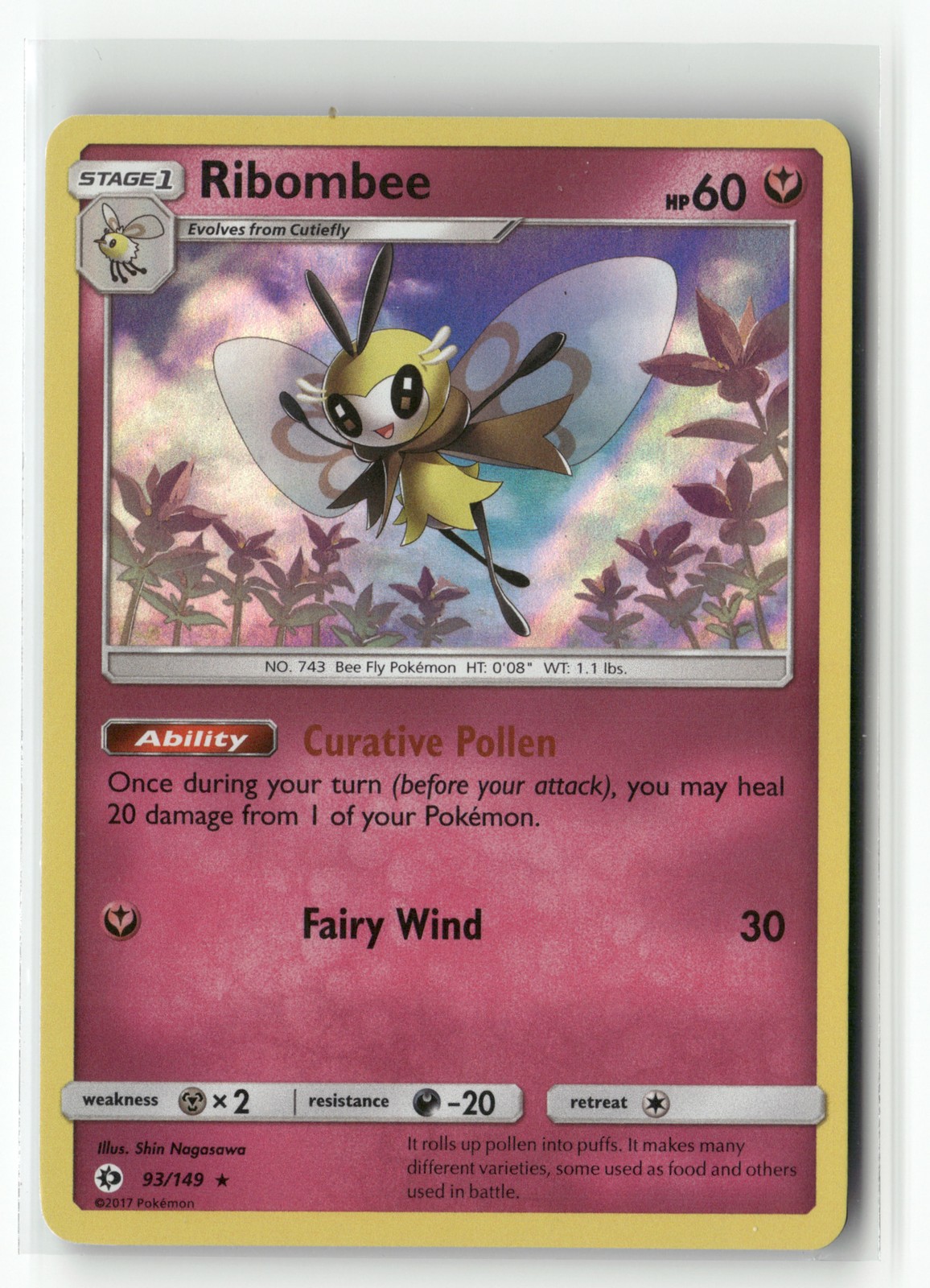 Pokemon Ribombee Holofoil [SM01 - 93/149] NM Holo Rare
