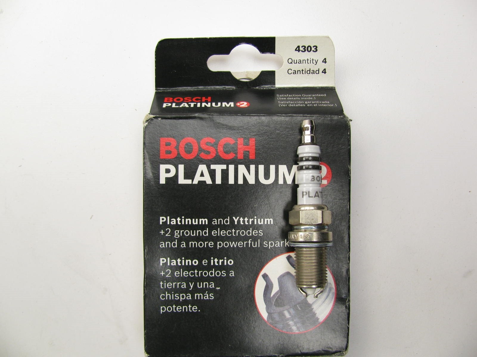 4 Bosch 4303 PLATINUM PLUS 2 Spark Plugs