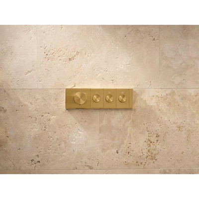 Anthem 3-Outlet Thermostatic Valve Control Panel with Recessed Push-Buttons i...