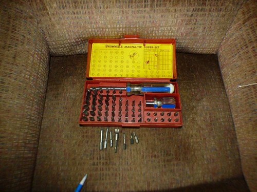 Brownells Precision Gunsmithing Magna-Tip Screwdriver Super Set 58 Plus Bits USA