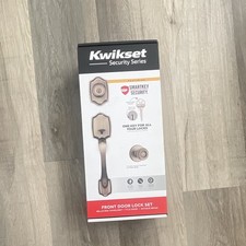 Kwikset Belleview SmartKey Front Door Lock Set, Antique Brass Deadbolt Keys