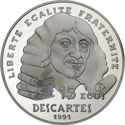 France, 100 Francs, Descartes, 1991, Paris, BE, Argent, FDC, Gadoury:c24 - Photo 1/2