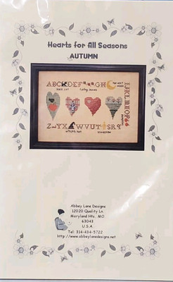 Abbey Lane Designs HEARTS FOR ALL SEASONS Cross Stitch Kit w/ Gloriana SILK