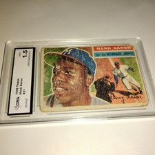 1956 Topps Hank Aaron #31 Gray Back GMA 1.5