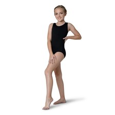 Girl  s Lace Back Black Leotard 2403c Size: 8-10 