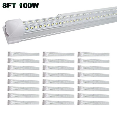 25 Pack 100W 8Ft LED Garage Lights, 8' Linkable Led Garage Ceiling Lights 6500K