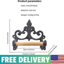 Antique Cast Iron Rustic Toilet Roll Holder