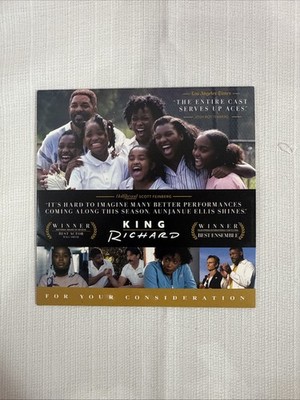 King Richard FYC For Your Consideration Screener DVD 2021 Will Smith Warner Bros