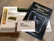 Proxxon Glass Engraving Set Plus Book And Drill Bits 
