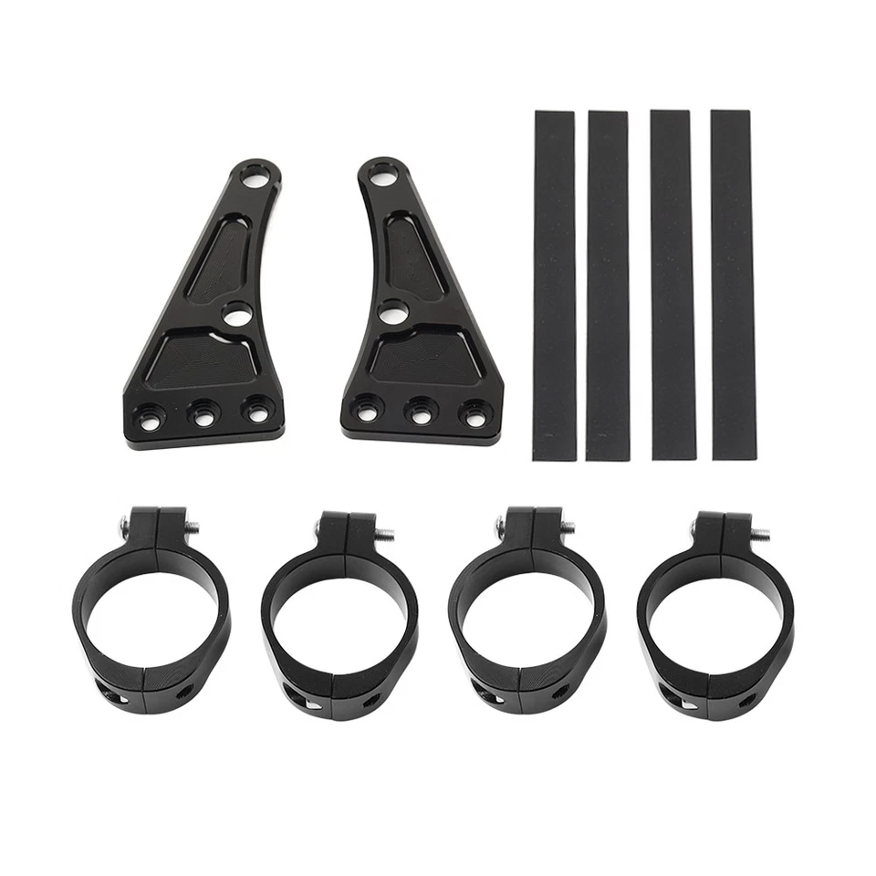 41MM Motorrad Scheinwerfer Halterung Clamp Gabel Rohr Halter Für Harley Schwarz - Image 2 of 4