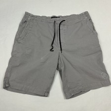 American Eagle Shorts Mens Large Drawstring Extreme Flex Classic Chino Gray