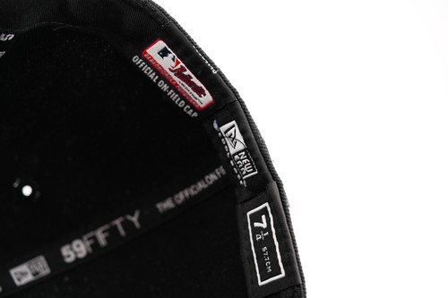 New York Mets New Era Fitted Hat Sz 7 1/4 On Field MLB 59FIFTY 5950 Black - Picture 5 of 5
