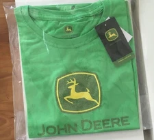 John Deere Green T Shirt For Women Ladies Green & Yellow With Sparkles Small NEW