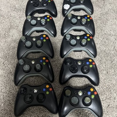 Lot of 10 Microsoft Xbox 360 Controllers - For Parts / Repair