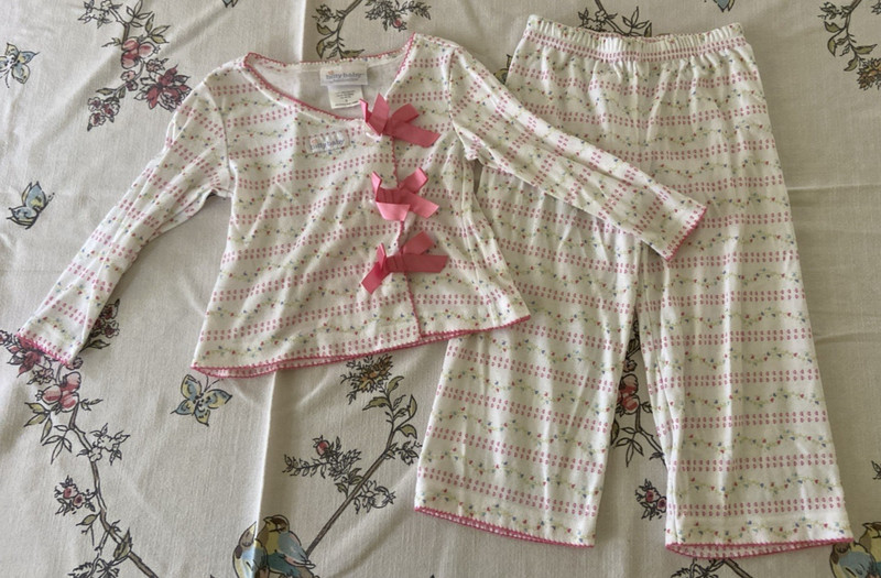 American Girl Bitty Baby Little Girl's Pajamas Size Small 2 pieces *Pre-owned*