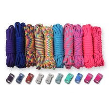 Paracord Planet 550lb Type III Paracord Combo Crafting Kits with Buckles   10...