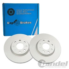 2x RAP BRAKES BREMSSCHEIBEN 257mm BELÜFTET VORNE passend für FIAT GRANDE PUNTO O