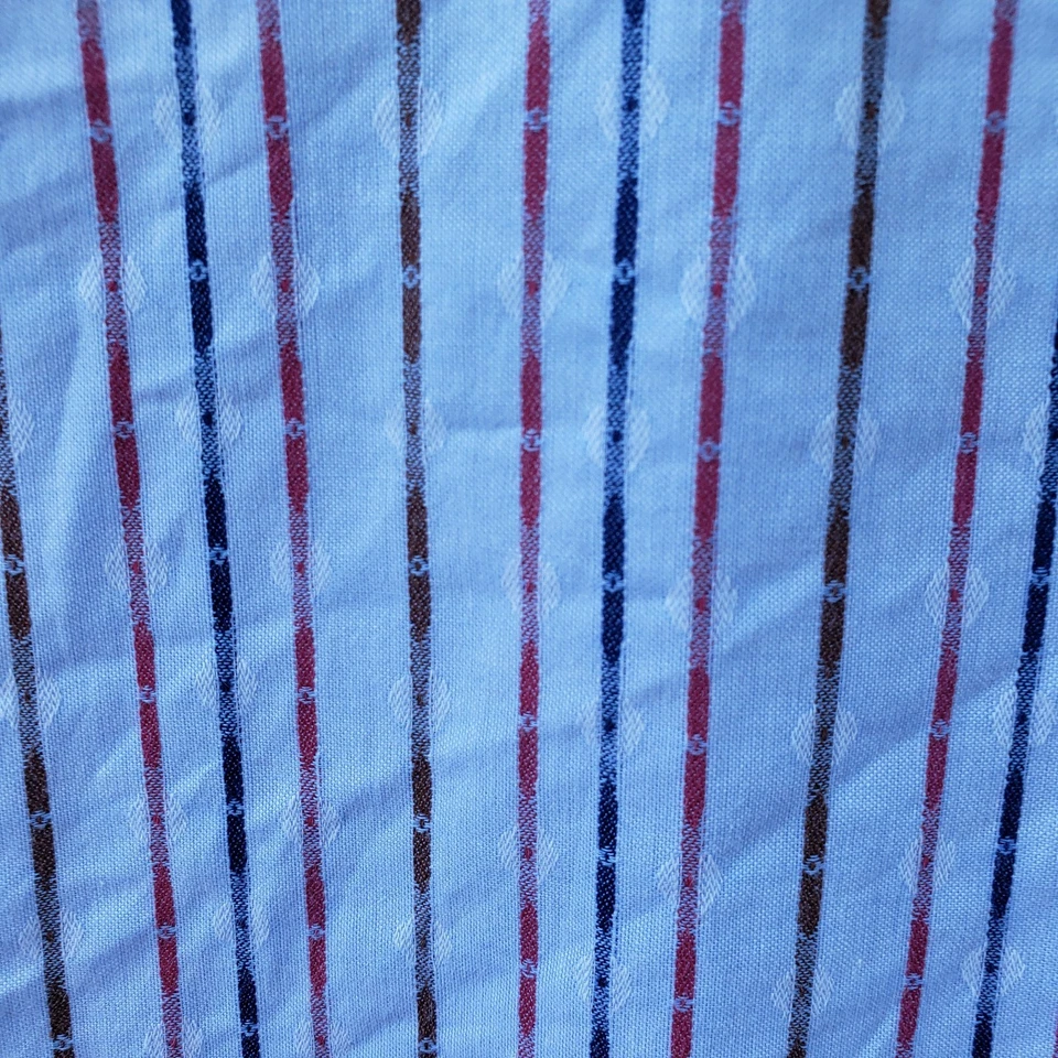 Robert Graham многоцветный полоски хлопок платье рубашка XL контраст Flip манжеты Индии - Изображение 4 из 4