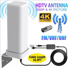 6000 Miles HD TV 1080P Outdoor HD 4K Digital TV Antenna 360� Signal Amplified A+