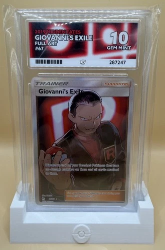 Pokémon TCG Giovanni's Exile Hidden Fates Holo Card 67/68 ACE Gem Mint 10