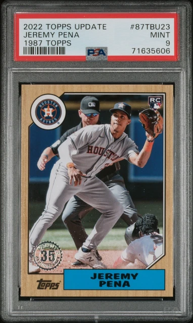 2022 Topps Update 1987 Topps BB #87TBU23 Jeremy Pena PSA 9