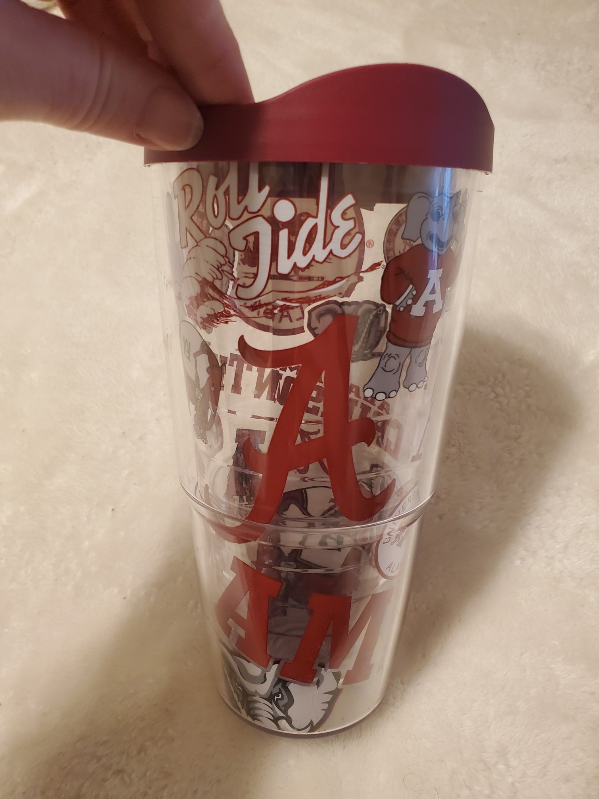 Trevis University of Alabama Crimson Tide 24oz,  Tumbler With Lid