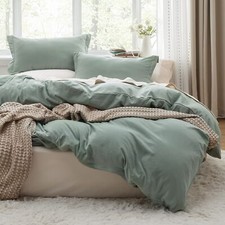 Bedsure Sage Green Twin Duvet Cover Set - Soft Prewashed Duvet Cover Twin Siz...