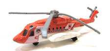 Vintage 2009 Matchbox Patrol Sikorsky S-92 Helicopter Orange White Diecast Toy