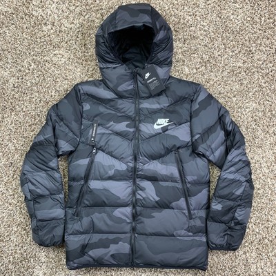 nike grey puffer coat