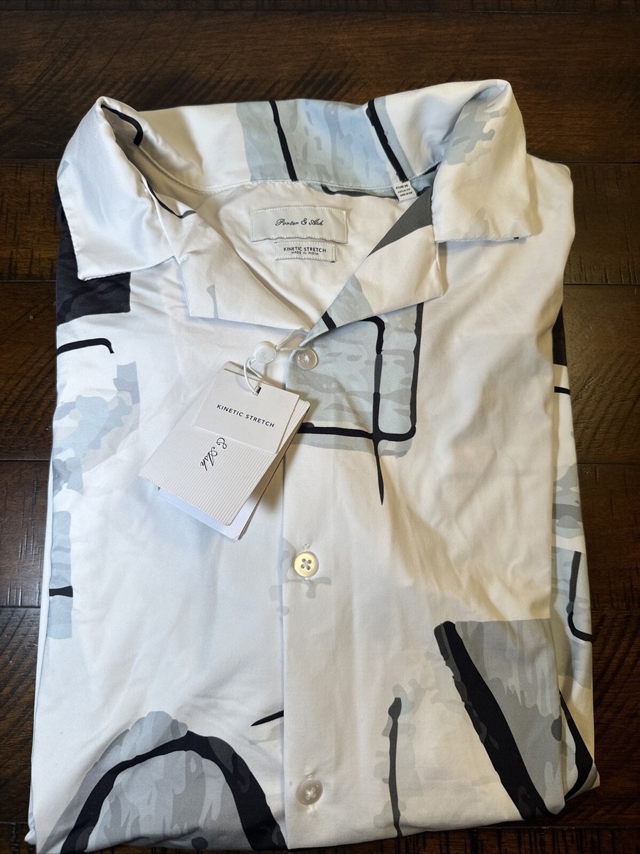 Porter & Ash Men's 4 Way Kinetic Stretch Button Up Shirt