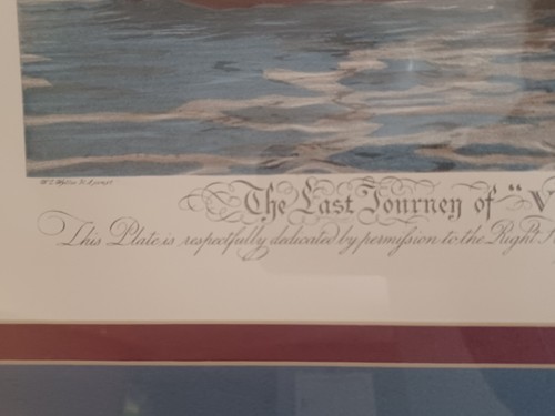 Last Journey Of "Victory" 1922 Print Hand Painted Dunthorne And Son H. Wyllie - Picture 3 of 11