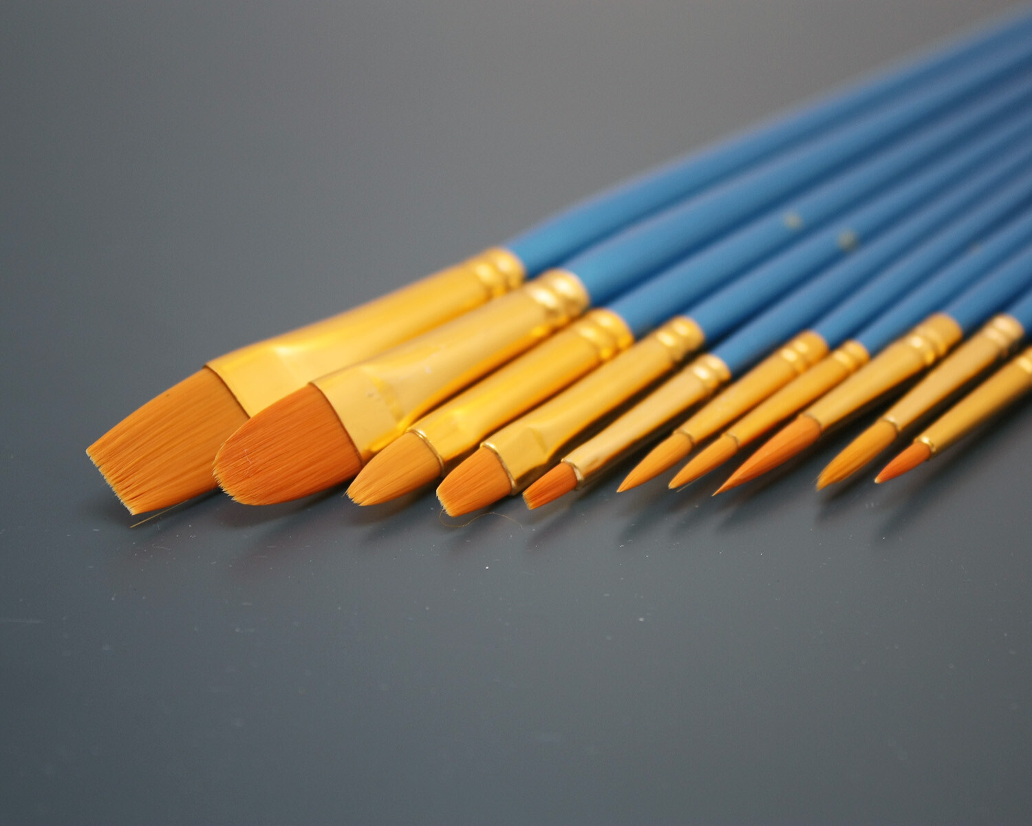 Paint Brushes Set 10pc Fine Detail Synthetic Hair Hobby Model