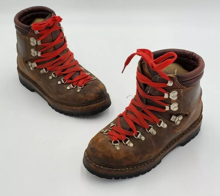 Vintage Hanwag Leather Hiking Mountaineering Boots Men's Size 7.5 US