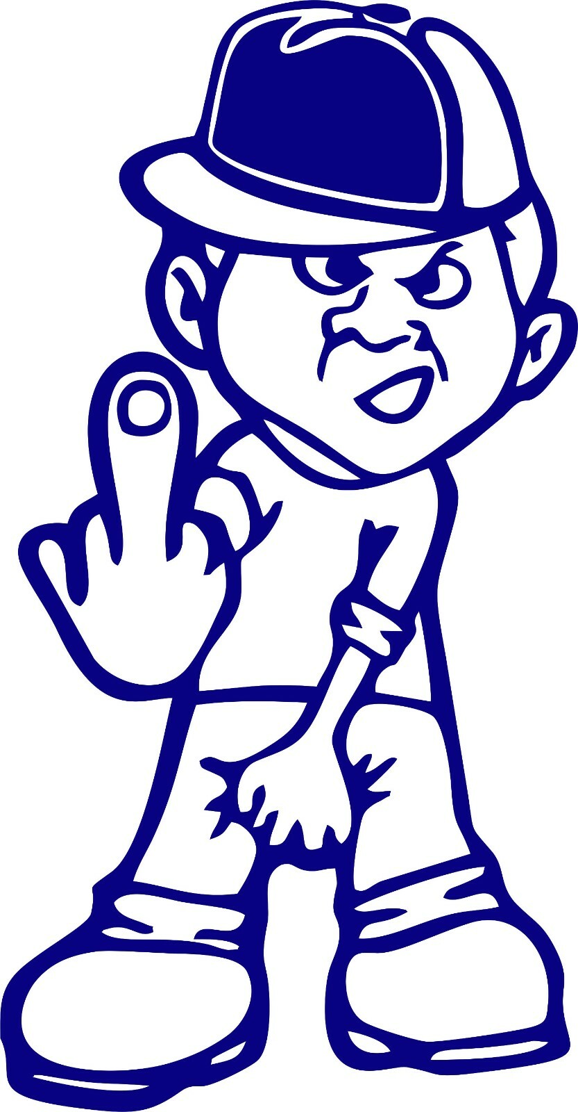 Middle Finger Boy Man Funny Auto Car Bumper Window Vinyl Decal Sticker Decals 3M - Picture 3 of 14