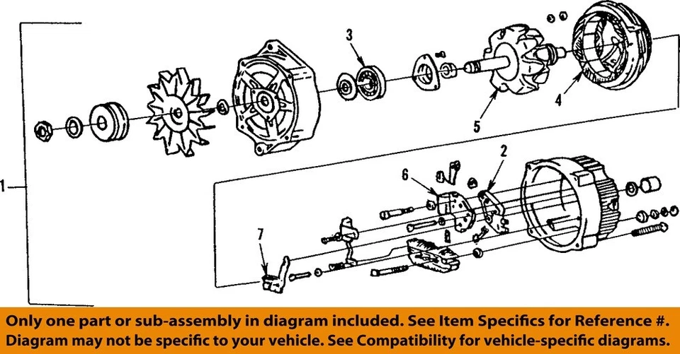 Used Alternator fits: 1992 Chevrolet Camaro 100 amp 6 cylinder Grade A - Image 3 of 4