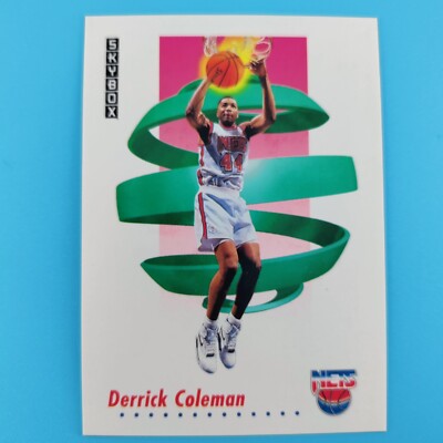 1991-92 Skybox Basketball Card #180 Derrick Coleman New Jersey