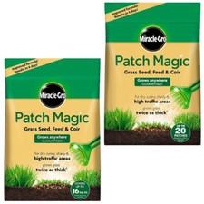 Image of Miracle-Gro Patch Magic Grass Seed Feed Coir Lawn Repair "1.5kg - 3.6kg"