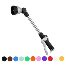 RESTMO Metal Watering Wand,16-Inch Hose Nozzle Sprayer with 7 Spray Patterns-USA