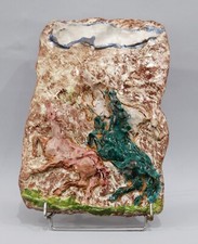 UMBERTO GHERSI ALBISSOLA MARINA LUCIO FONTANA cavalli piastra ceramica Savona