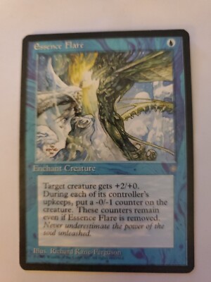 MTG Magic The Gathering Card Essence Flare Enchant Creature Blue Ice Age 1995