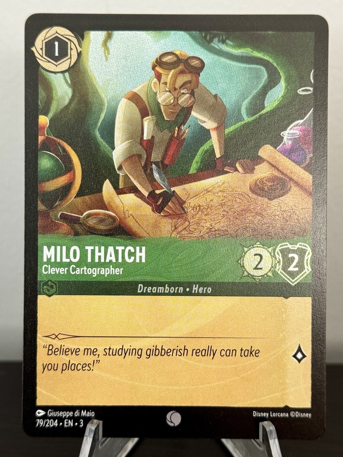 Milo Thatch 79/204 Common COLD FOIL Disney Lorcana - Into the Inklands MINT