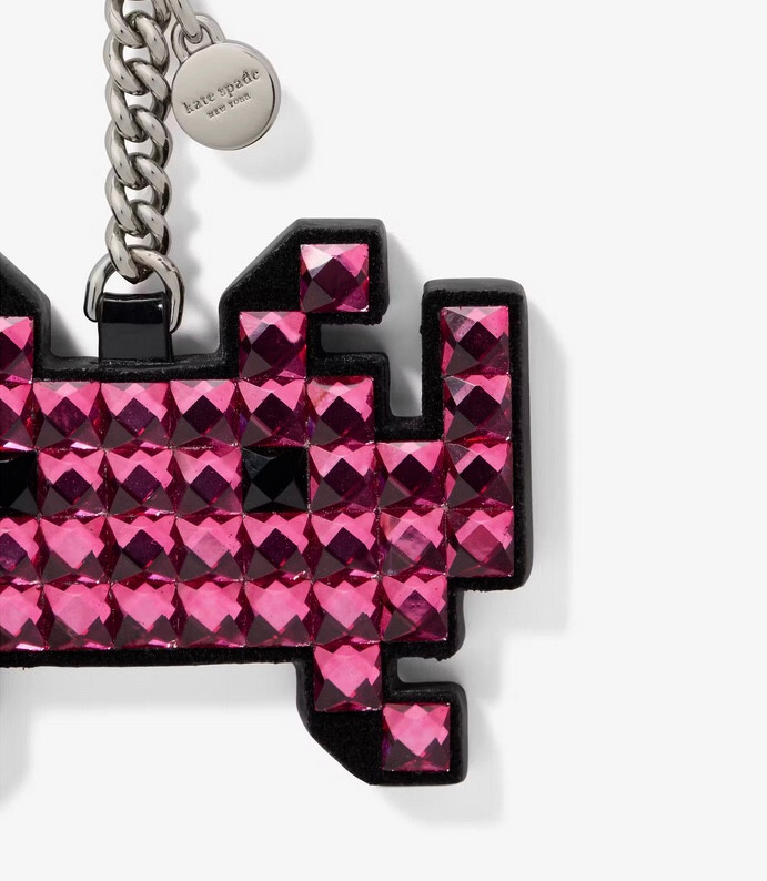 【国内発送】kate spade*Space Invaders Bag Charm ORIG.PKG. ALIENS!!!! Kate Spade x Space Invaders Pink Gem