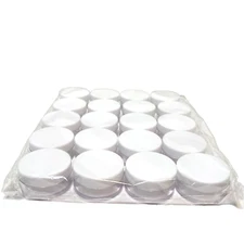 White Cosmetic Empty Jar Pot Eyeshadow Makeup Face Cream Lip Balm 7ml Pack 20